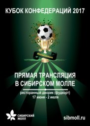 Спорт, Прямая трансляция матчей Кубка Конфедераций в «Сибирском Молле»