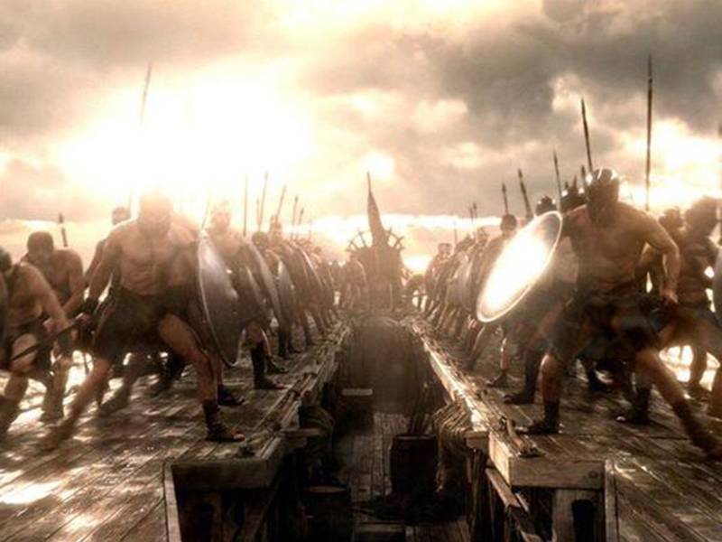 300 спартанцев атаковали лондонское метро 